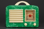 Stunning General Television Radio in Green Swirled Tenite Bakelite